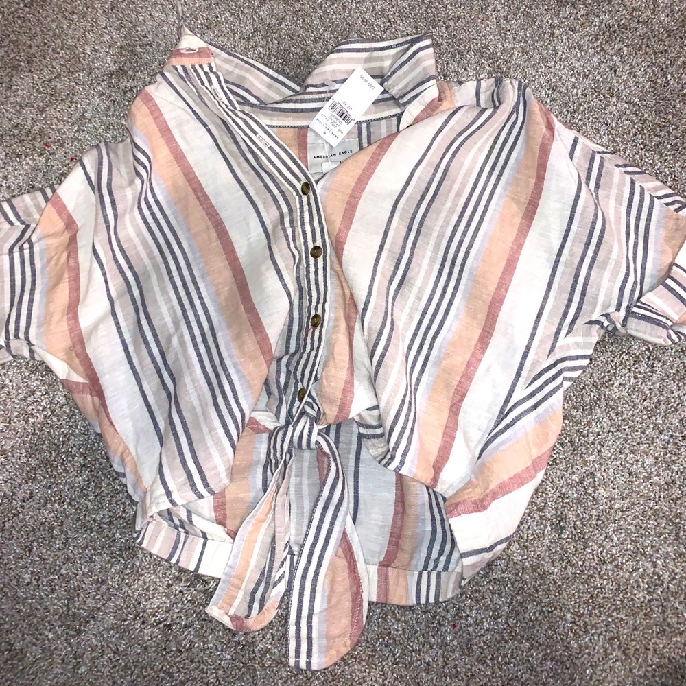 American Eagle Tie Front Shirt